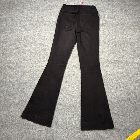Spanx Flare Jeans Womens Small Black 28x33 Pull On Bootcut - Picture 2 of 10